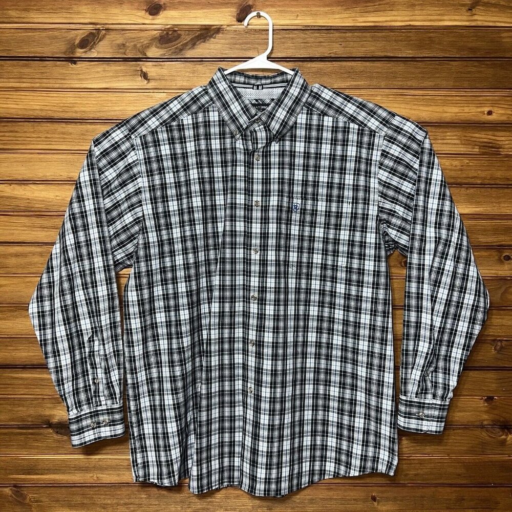 Ariat Pro Series Button Up Shirt Mens Size XL Long Sleeve Western Plaid